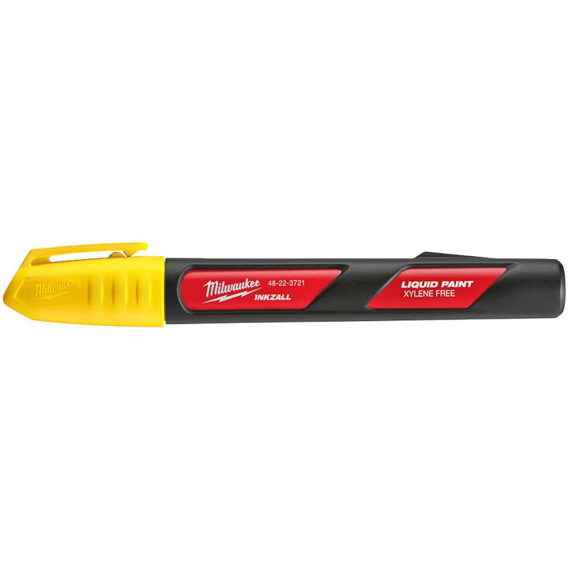 Milwaukee Yellow Inkzall Liquid Paint Marker