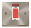 45A 1 Gang Double Pole Plate Switch With Neon