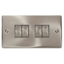 10AX Ingot 4 Gang 2 Way Plate Switch