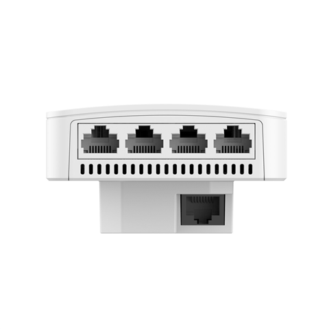 Wi-Fi 5 AC1300 Dual Band gigabit Wall Plate Access Point , 4 front LAN ports, including 1 standard 802.3af PoE out port