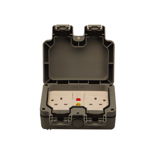 2 GANG RCD IP66 SOCKET