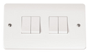 10AX 4 Gang 2 Way Plate Switch