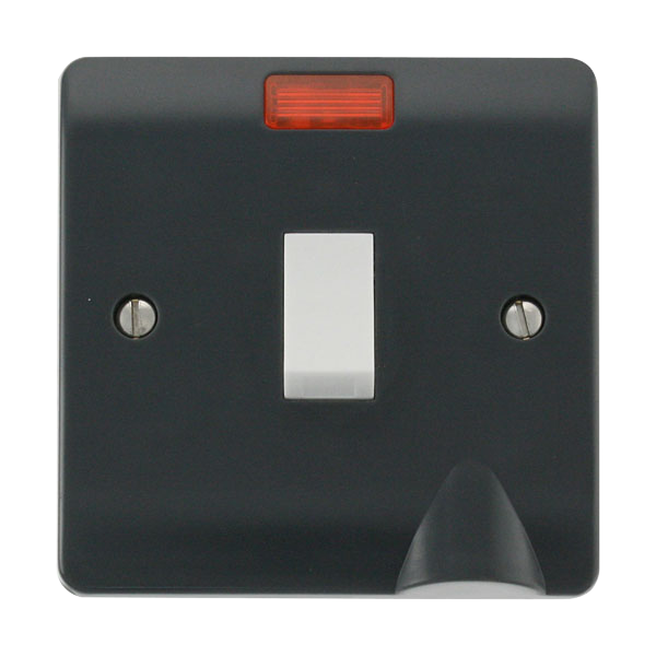 20A Double Pole Plate Switch With Neon & Optional Flex Outlet