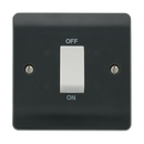 45A 1 Gang Double Pole Plate Switch With White Rocker