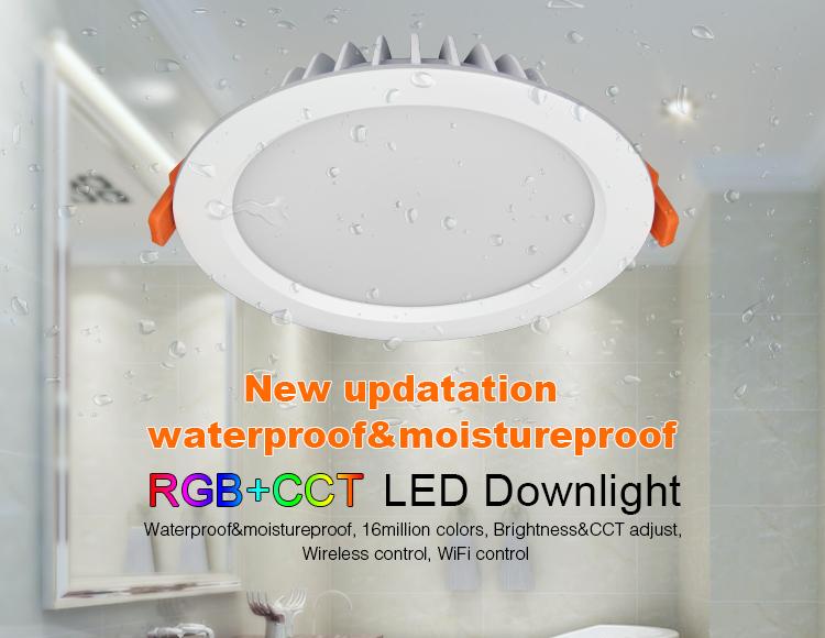 15W RGB+CCT Waterproof LED Downlight