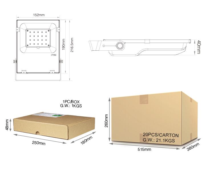 20W RGB+CCT LED Floodlight