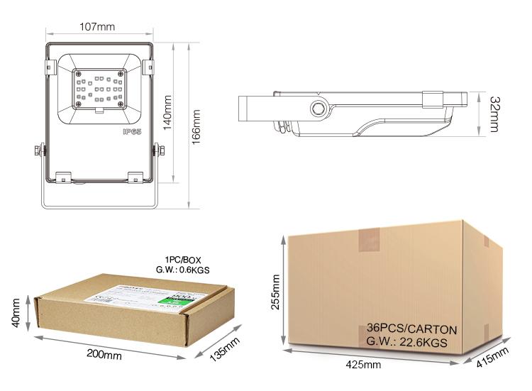 10W RGB+CCT LED Floodlight