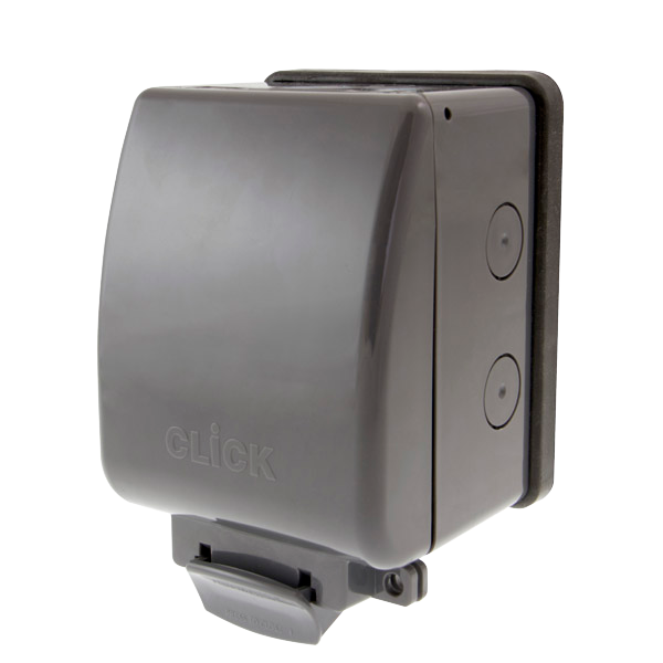 1 Gang 13A DP IP66 Weatherproof Switched Socket Unit