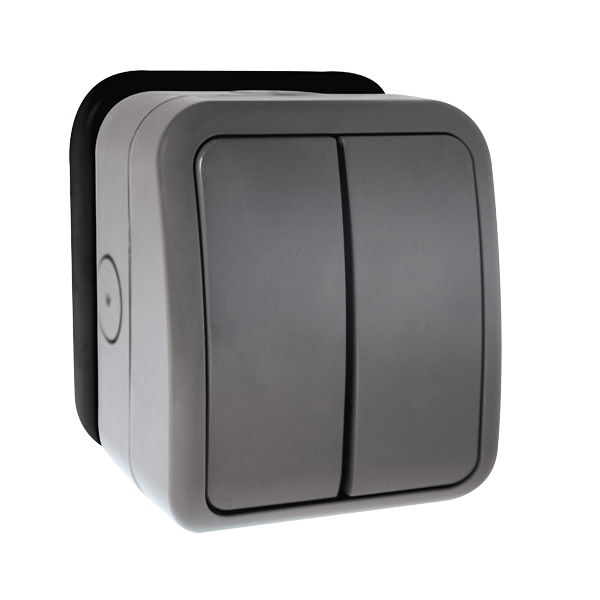 10AX 2 Gang 2 Way IP66 Weatherproof Switch Unit