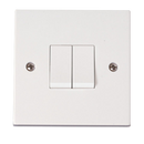 10AX 2 Gang 2 Way Plate Switch