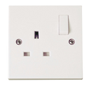 13A 1 Gang Double Pole Switched Socket Outlet