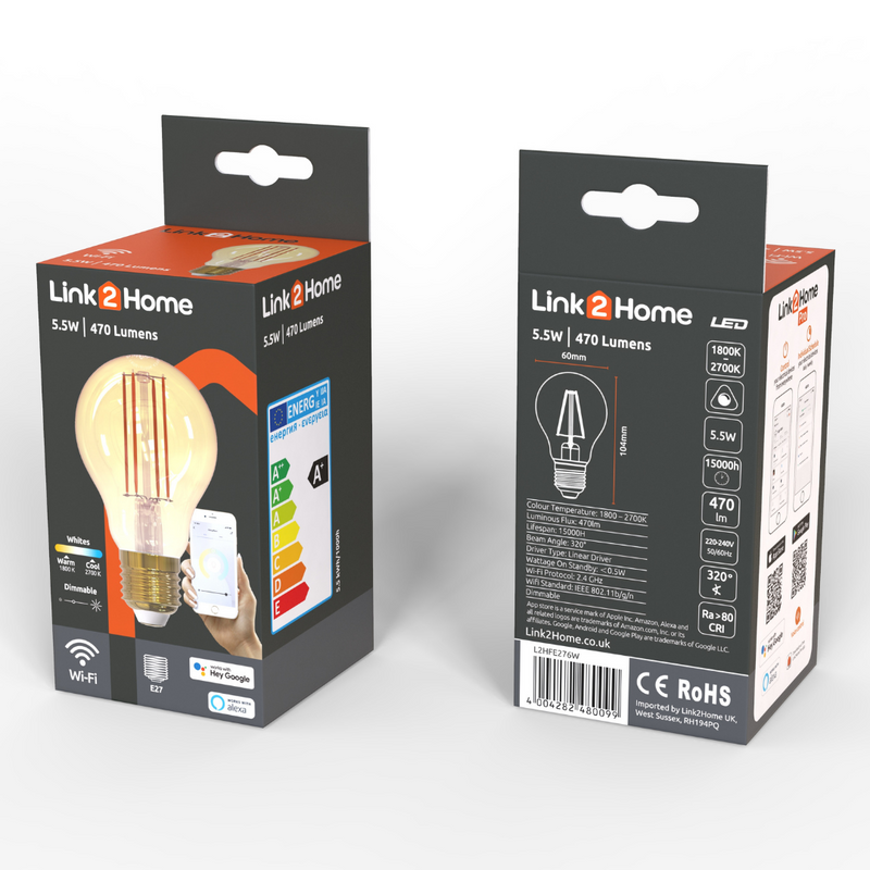 E27 Wifi Led Filament Lamp