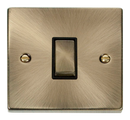 10AX Ingot 1 Gang 2 Way Plate Switch - Antique Brass