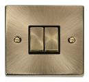 10AX Ingot 2 Gang 2 Way Plate Switch