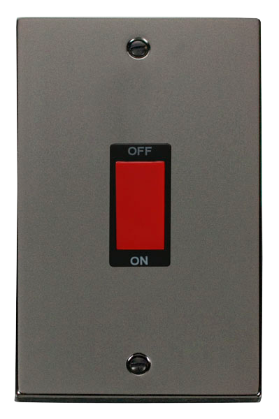 45A 2 Gang (Vertical) Double Pole Plate Switch