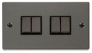 10AX Ingot 4 Gang 2 Way Plate Switch