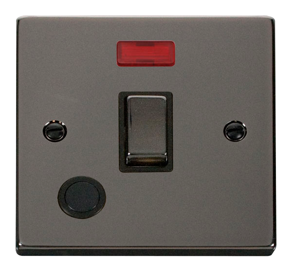 20A Ingot Double Pole Plate Switch With Optional Flex Outlet With Neon