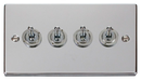 10AX 4 Gang 2 Way Toggle Plate Switch