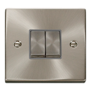10AX Ingot 2 Gang 2 Way Plate Switch