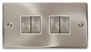 10AX Ingot 4 Gang 2 Way Plate Switch