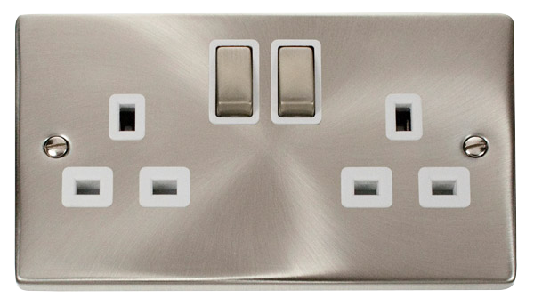 13A Ingot 2 Gang Double Pole Switched Socket Outlet