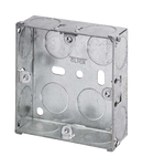 1 Gang 25mm Deep Galvanised Steel K.O. Box