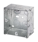 1 Gang 47mm Deep Galvanised Steel K.O. Box