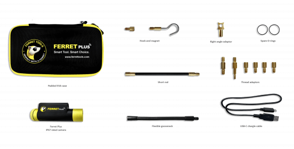 Ferret Plus - Wireless 720p WiFi Inspection Camera with onboard memory