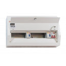 16 Way Metal Dual Split Consumer Unit 100A Main Switch + 2 x 80A RCD's