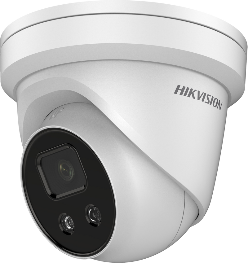 HikVision AcuSense 8MP fixed lens Darkfighter turret camera with IR and built-in mic