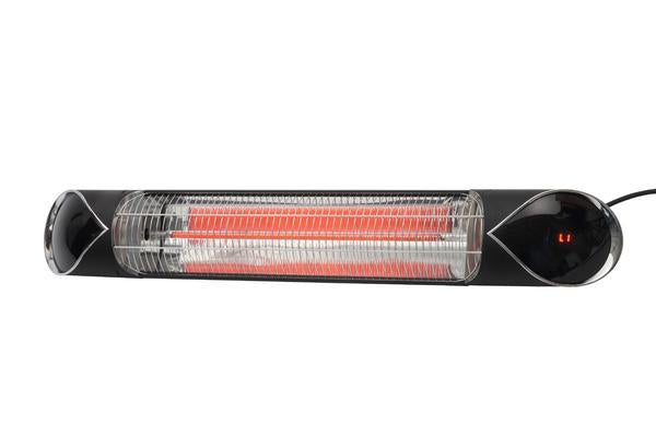 Flare Wall Mounted Patio Heater with Remote Control 2000W in Black Finish